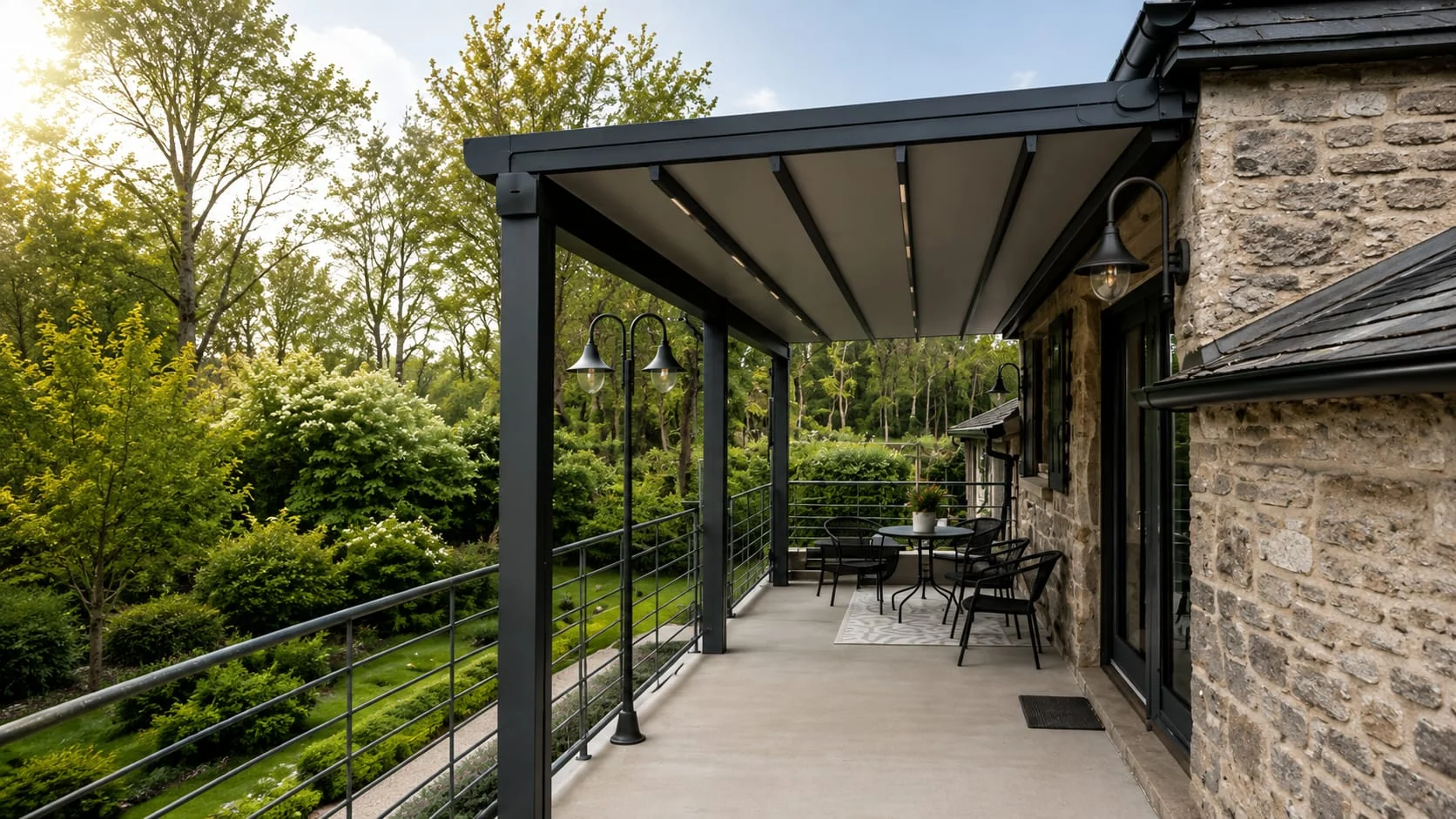 Terasa kamene kuće — Klasična pergola · uklapanje uz objekat